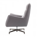 LAREDO - Fauteuil Pivotant Tissu Maille 3D Gris