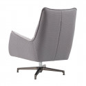 LAREDO - Fauteuil Pivotant Tissu Maille 3D Gris