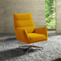 LAREDO - Fauteuil Pivotant Tissu Maille 3D Jaune