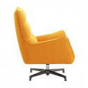 LAREDO - Fauteuil Pivotant Tissu Maille 3D Jaune