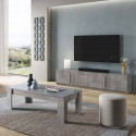 CLARK - Ensemble Salon Effet Marbre Meuble TV + Table Basse