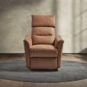 HORACE - Fauteuil Relax Electrique Releveur Tissu Cognac