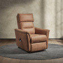 HORACE - Fauteuil Relax Electrique Releveur Tissu Cognac