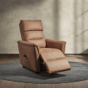 HORACE - Fauteuil Relax Electrique Releveur Tissu Cognac