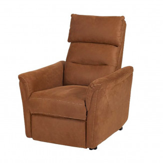 HORACE - Fauteuil Relax Electrique Releveur Tissu Cognac