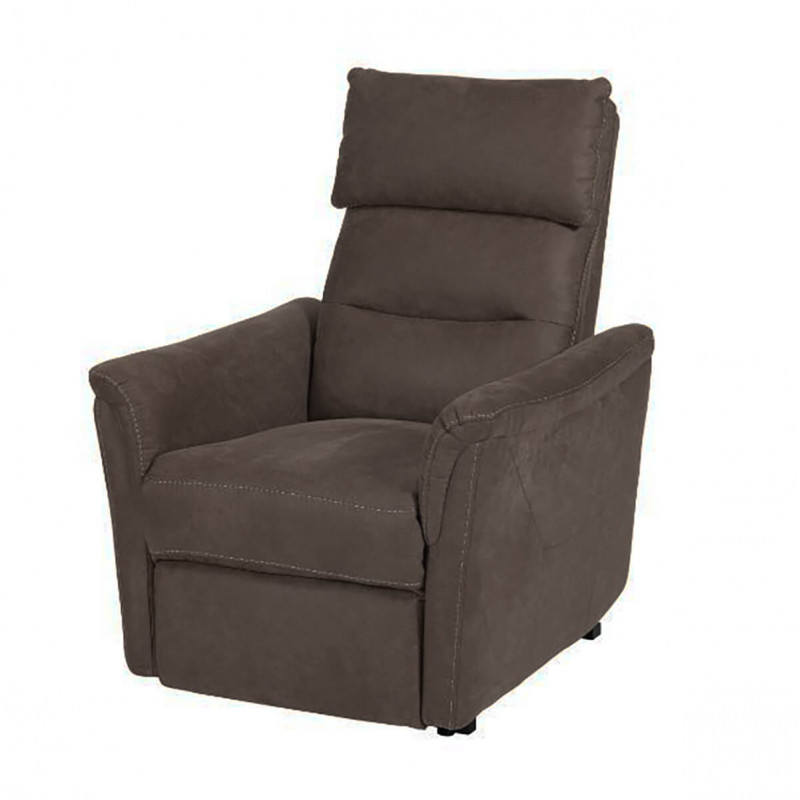 HORACE - Fauteuil Relax Electrique Releveur Tissu Gris Foncé