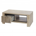 RODIN - Table Basse Porte et 1 Tiroir Aspect Bois Finition Canyon