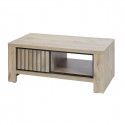 RODIN - Table Basse Porte et 1 Tiroir Aspect Bois Finition Canyon