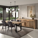 RODIN - Ensemble Séjour Buffet et Table Repas Aspect Bois Finition Canyon