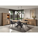 RODIN - Séjour Complet avec Table Repas Allongeable Aspect Bois Finition Canyon