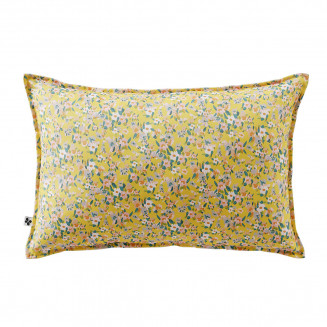 AZALÉE - Coussin 45x60 Déhoussable Tissu Déperlant Motif Fleuri