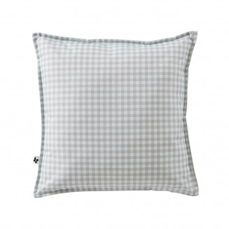 ABELIA - Coussin 45x45 Déhoussable Tissu Déperlant Motif Vichy