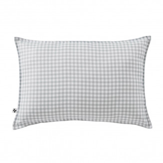 ABELIA - Coussin 45x60 Déhoussable Tissu Déperlant Motif Vichy