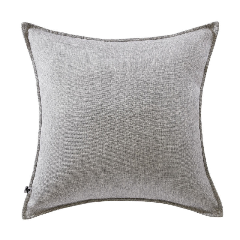 PRIMROSE - Coussin 60x60 Déhoussable Tissu Déperlant Gris Galet