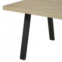 FRANK - Table 170cm Aspect Bois French Oak Piètement A Métal Noir