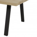 FRANK - Table 170cm Aspect Bois French Oak Piètement A Métal Noir