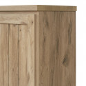 ALARY - Buffet 2 Portes 3 Tiroirs Aspect Bois Chêne Clair Finition Canyon Oak