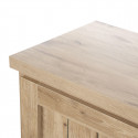 ALARY - Buffet 2 Portes 3 Tiroirs Aspect Bois Chêne Clair Finition Canyon Oak