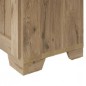 ALARY - Buffet 2 Portes 3 Tiroirs Aspect Bois Chêne Clair Finition Canyon Oak