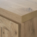 ALARY - Buffet 2 Portes 3 Tiroirs Aspect Bois Chêne Clair Finition Canyon Oak