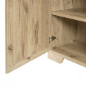 ALARY - Argentier 4 Portes avec Leds Aspect Bois Chêne Finition Canyon Oak