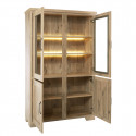 ALARY - Argentier 4 Portes avec Leds Aspect Bois Chêne Finition Canyon Oak