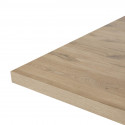 ALARY - Séjour Complet Table 170cm Aspect Bois Chêne Clair Piètement Métal Country