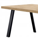 SCARLET - Table 170cm Aspect Bois Scarlet Oak Piètement A Métal Noir