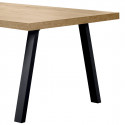 SCARLET - Table 170cm Aspect Bois Scarlet Oak Piètement A Métal Noir