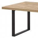 SCARLET - Table 170cm Aspect Bois Scarlet Oak Piètement U Métal Noir