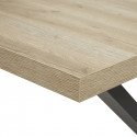 ARIZONA - Table 170cm Aspect Bois Arizona Oak Piètement X Métal Noir