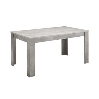 CLARK - Table de Repas Rectangulaire 160x90cm Laquée Effet Marbre