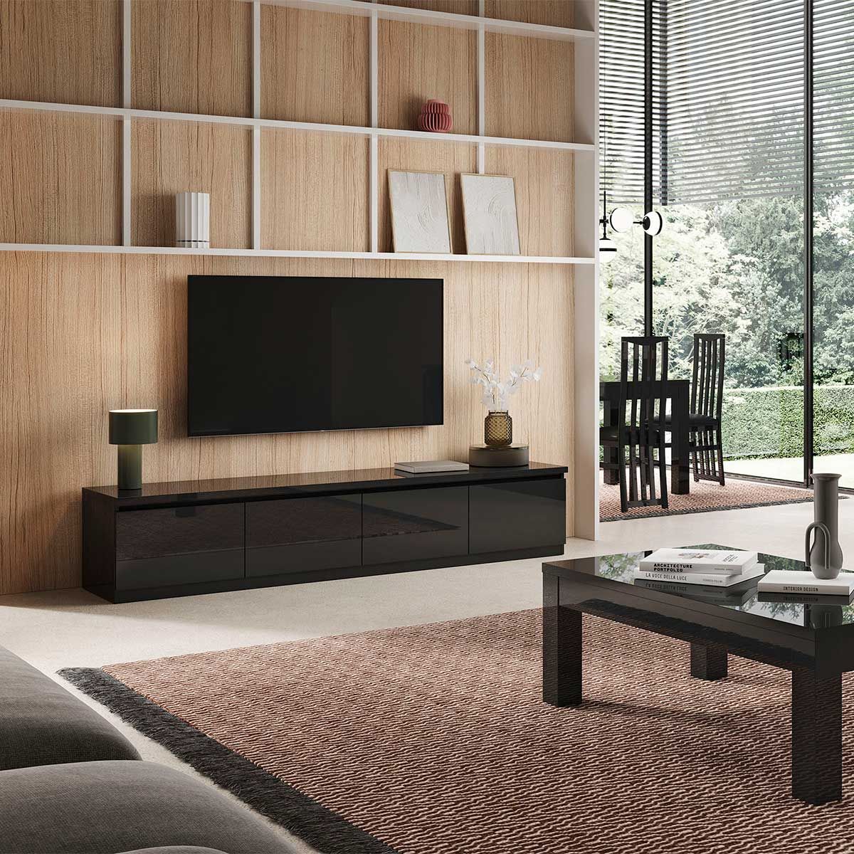 Meuble Tv Noir Brillant