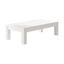 DEYTON - Table Basse L138cm Laquée Blanc Brillant