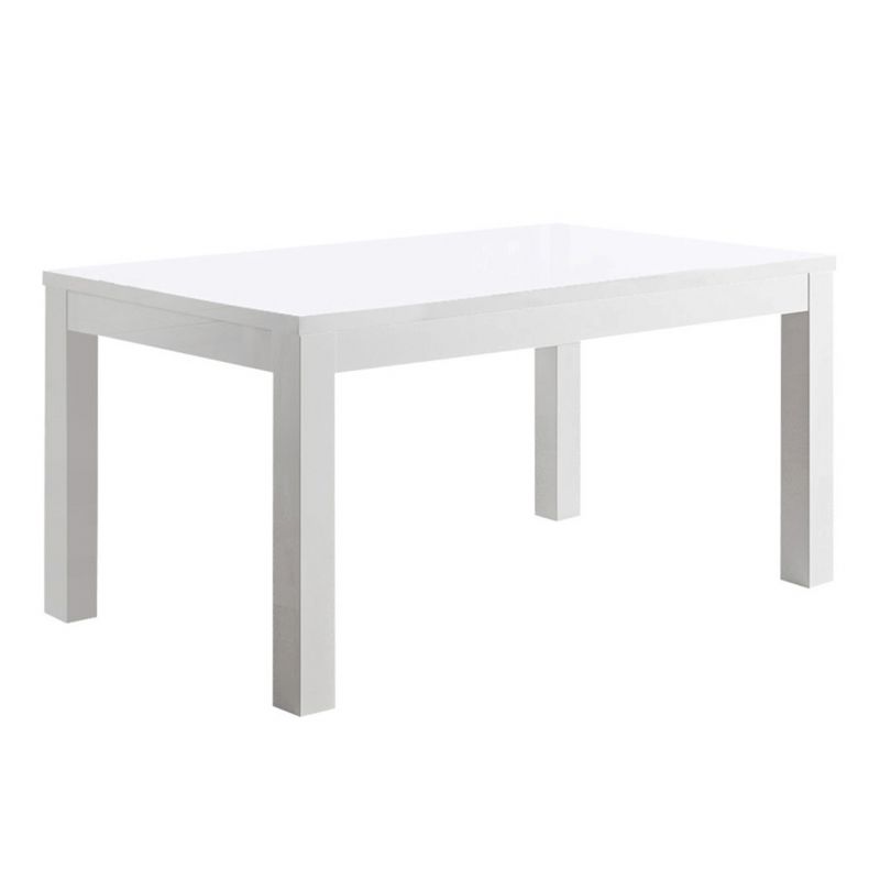 DEYTON - Table Rectangulaire 190x90cm Laquée Blanc Brillant