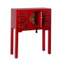 IVANA ROUGE - Console 2 Portes et 6 Tiroirs