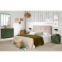 TINA - Commode 3 Tiroirs Bois Ciré coloris Vert