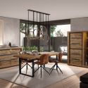 ANTONIN - Ensemble Complet Buffet 3 Portes et Table 170 cm Aspect Bois