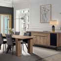 CARSON - Ensemble Buffet + Table Allongeable 180-230cm