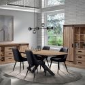 CEDRA - Ensemble Séjour Industriel Complet avec Table Ovale 230cm