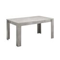 CLARK - Ensemble Séjour Effet Marbre Table 160cm + Buffet 3 Portes