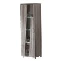 DITA - Vitrine 1 Porte Gauche Aspect Noyer Gris Foncé