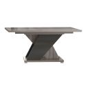 DITA - Table Repas Rectangulaire Extensible Aspect Noyer Gris Foncé