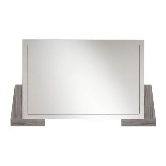 DITA - Miroir Rectangulaire Aspect Noyer Gris Foncé