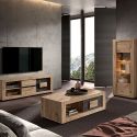 KITTRY - Ensemble Salon Complet avec Bar Meuble TV et Table Basse