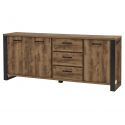 KORA - Ensemble Table 230cm + Buffet 3 Portes 3 Tiroirs