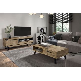 THIBAULT - Ensemble Salon Meuble TV et Table Basse