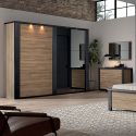 SIWA - Armoire 2 Portes Coulissantes 217cm avec Leds