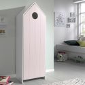 HAVRE - Armoire Cabane de Plage Rose 1 Porte