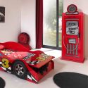 TURBO - Lit Voiture 70x140cm Formule 1 + Armoire 1 Porte